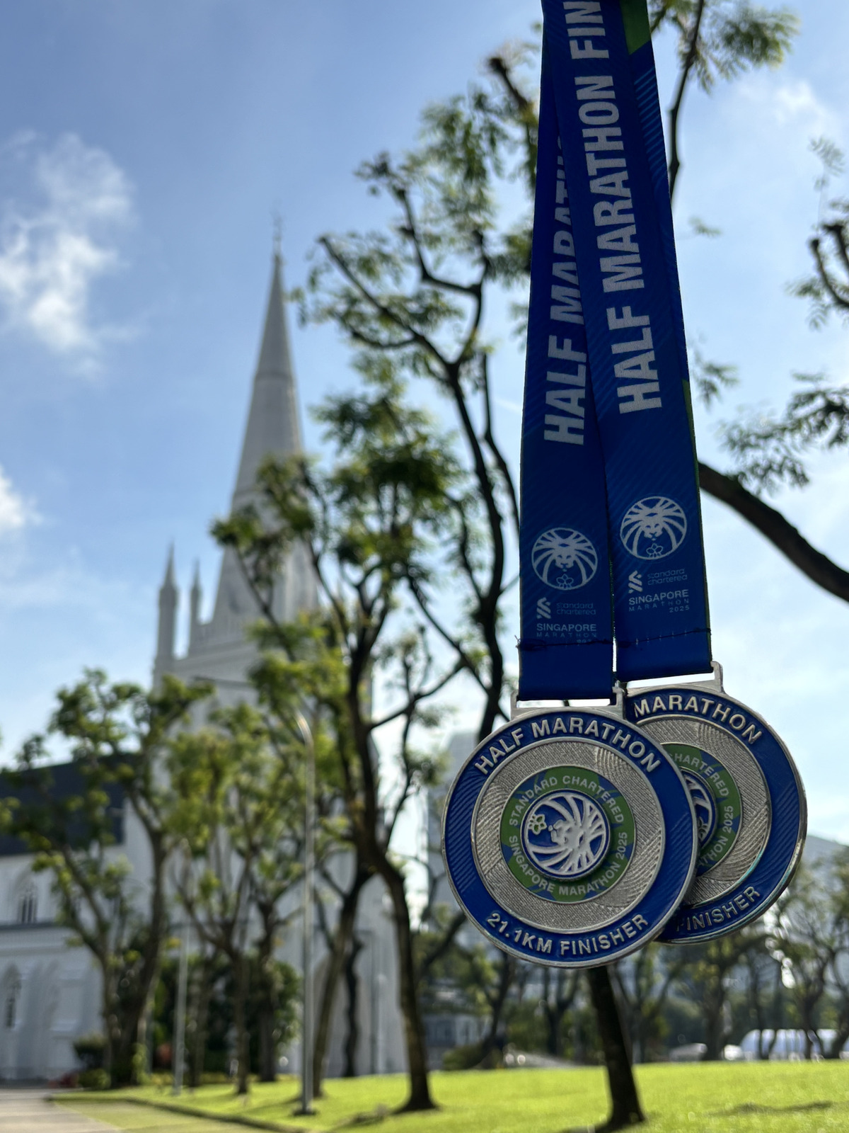 Singapore Marathon half-marathon finisher medals